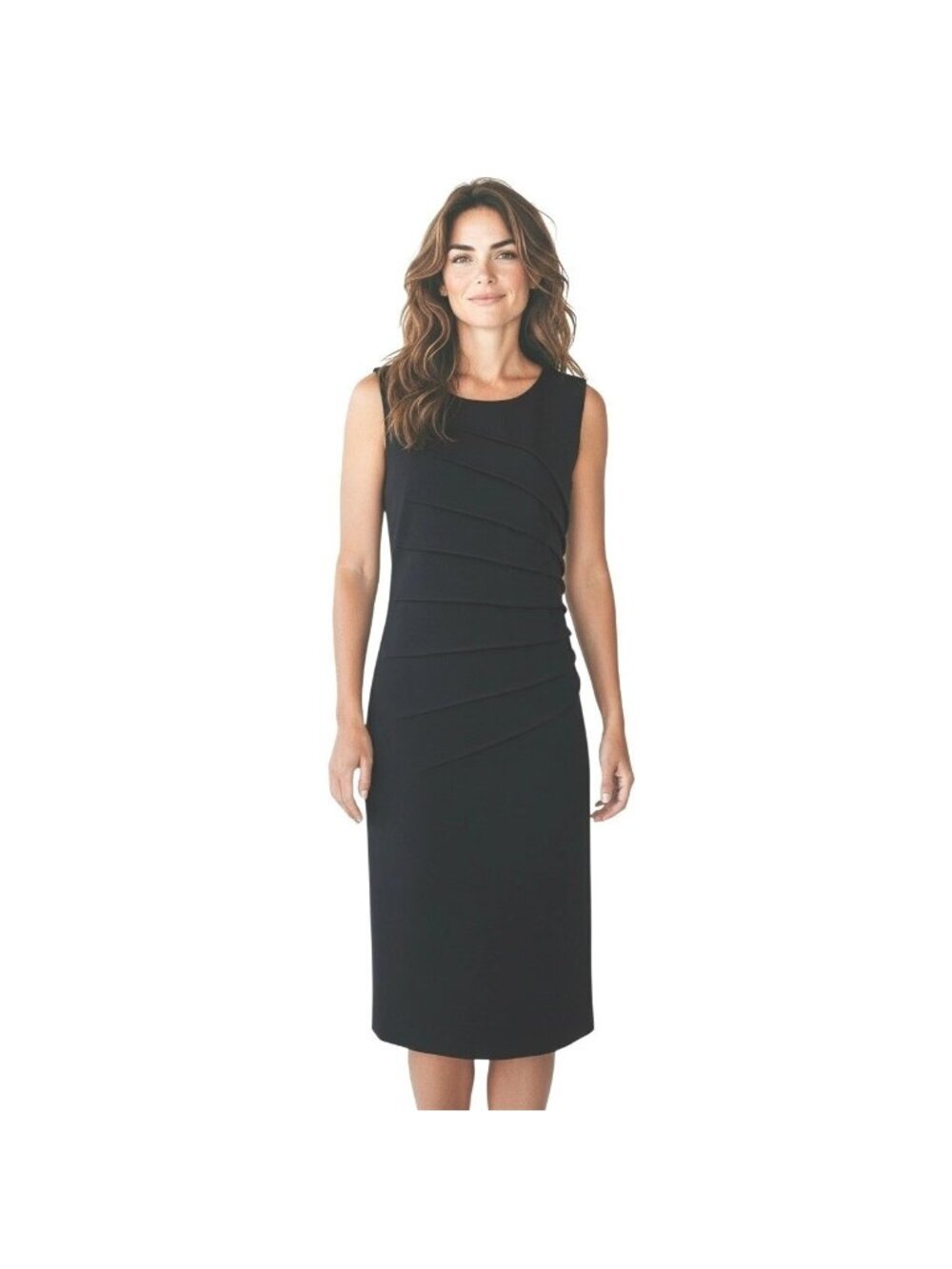 Calvin Klein Womens Starburst Sheath Dress A-line Sleeveless Black Plus 22W New